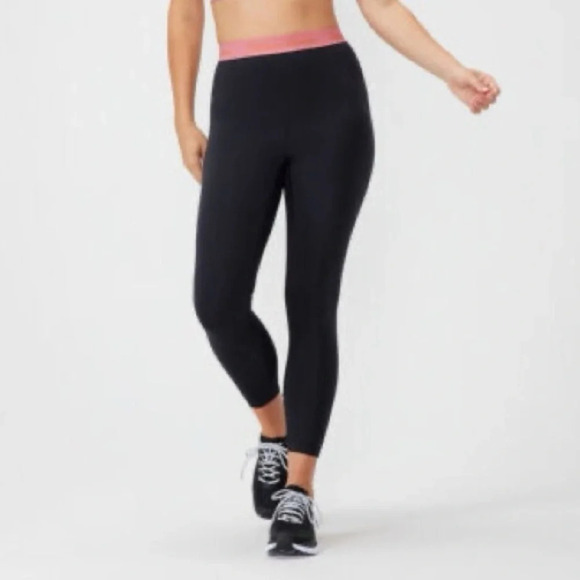 Outdoor Voices Pants - New Outdoor Voices Smooth 7/8 Legging Black / Desert Rose High Rise Women’s XS